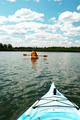 Kayaking at Eena Lake