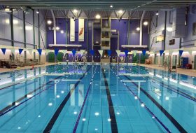Swimming lanes at the Prince George Aquatic Centre