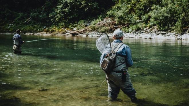 Fishermen in river
