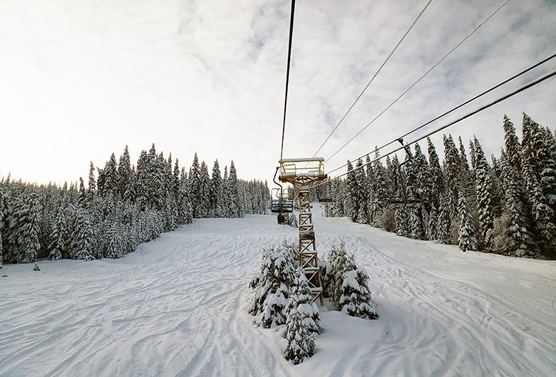 chair lift at ski hill