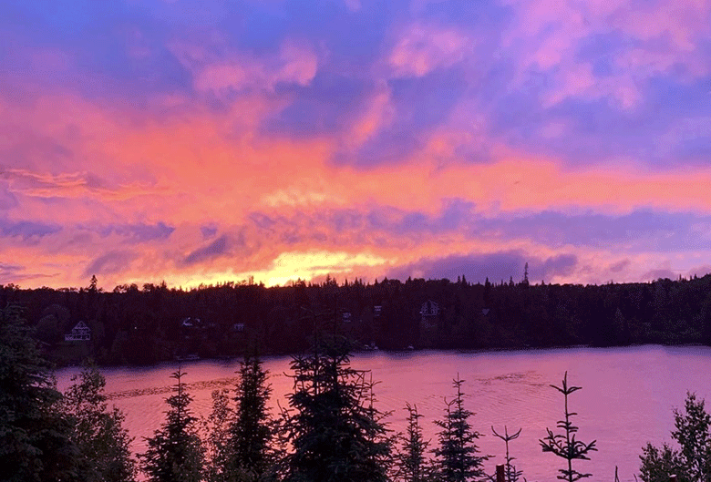 Sunset at Ness Lake.