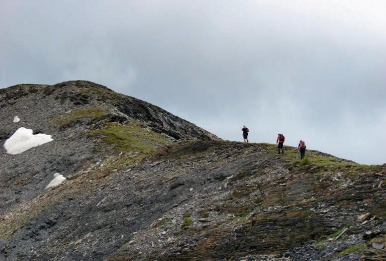 People hiking a mountain